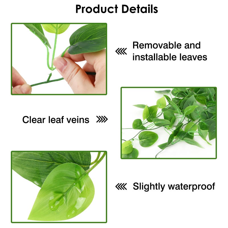 Whonline نباتات وهمية معلقة من واهولن 4 قطع، لبلاب صناعي 3.6 قدم لتزيين غرفة المعيشة الداخلية والخارجية (بدون سلال) - Image 4